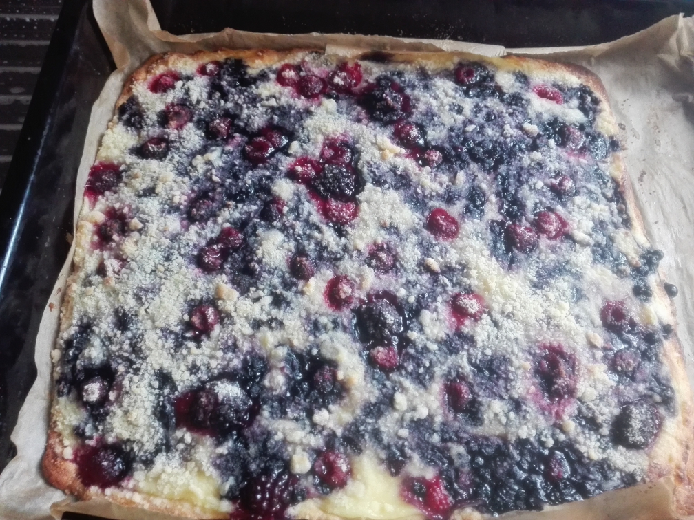 Fotka uživatele Zuzka90 k receptu Borůvkový koláč pudinkem a žmolenkou