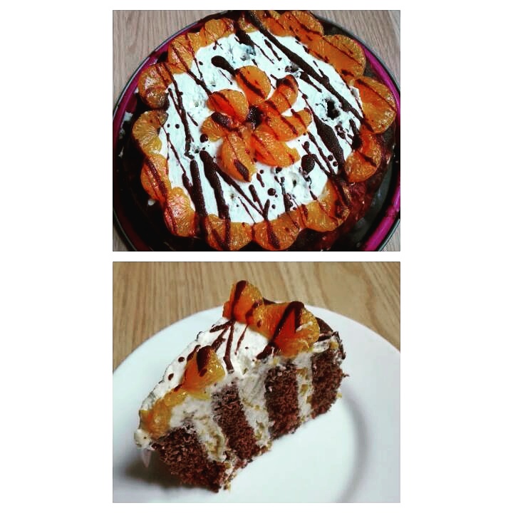 Fotka uživatele Kristynkag k receptu Tmavý mandarinkový dort